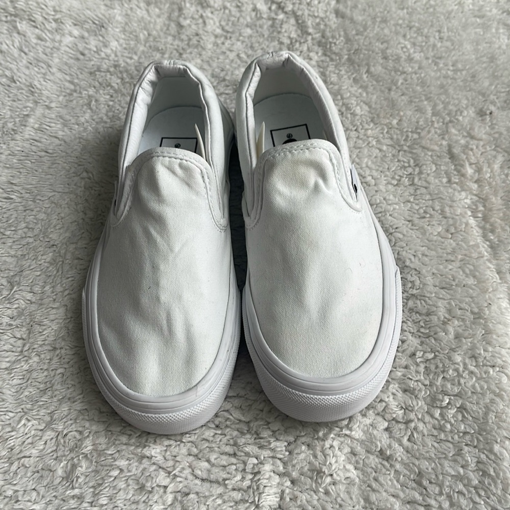 Vans White Slip-On Kids Sneakers